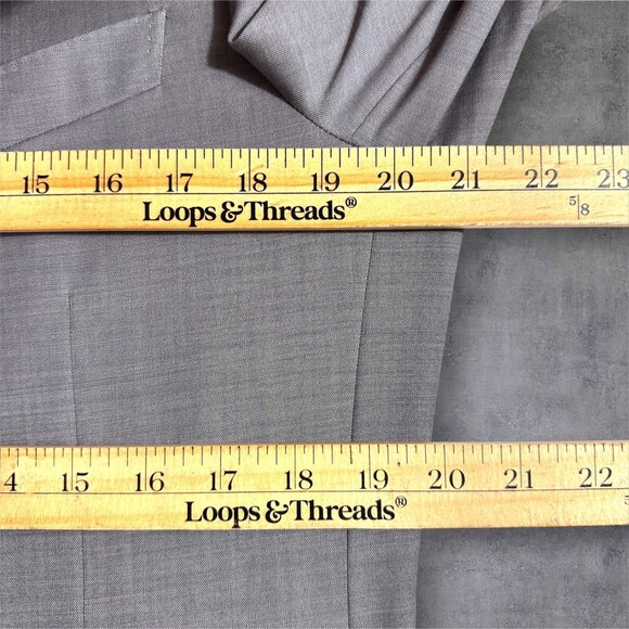 CANALI Made in Italy 40L US Gray Mens Blazer Sport Coat Jacket SUPER120*S Wool - Picture 12 of 16